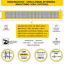 Ver imagem 2 de Rede Multiuso Zaka Volei Beach Futevolei com banda lateral Amarela 9,60m x 1m