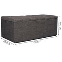 Ver imagem 3 de Recamier Calcadeira Bau 100 Cm Dalia Linho Cinza Escuro Artte