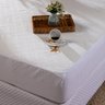 Protetor de Colchão Impermeável Branco Avulso Casal Padrão - Capa Protetora para Cama Toque Macio - 4