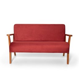 Conjunto de Poltronas Estofadas em Madeira Maciça Cléo Bordô – Straub Web - 4