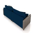 Ver imagem 7 de Sofá Montecarlo 3 Lugares 252cm Veludo/pu Azul/cinza