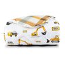 Edredom Cobertor Lutti Solteiro Infantil Dupla Face 200 Fios Trator Caminhão Branco - 100% Poliéster - 1