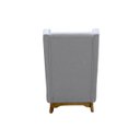 Ver imagem 4 de Poltrona Amamentação Aquila Balanço Retrô com Puff Base Madeira Linho Cinza