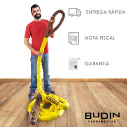 Cinta de Reboque e Arraste Tubular de 14 ton x 3 metros - 4x4 / Trilhas / Off road / Caminhão / Trat - 5