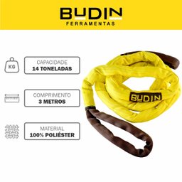 Cinta de Reboque e Arraste Tubular de 14 ton x 3 metros - 4x4 / Trilhas / Off road / Caminhão / Trat - 2