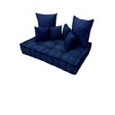 Ver imagem 2 de Futon Turco Azul Marinho + Almofadas