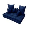 Ver imagem 2 de Futon Turco Azul Marinho + Almofadas
