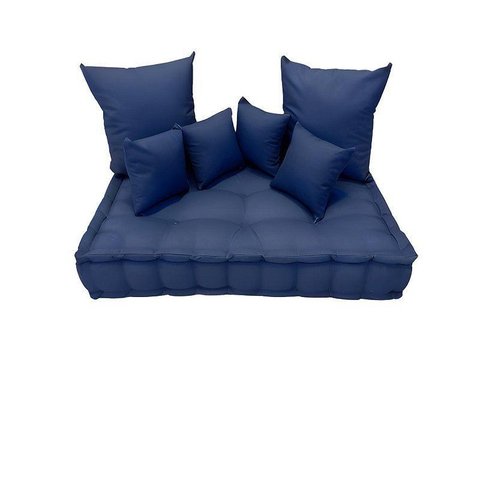 Futon Turco Azul Marinho + Almofadas