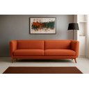 Ver imagem 1 de Sofá Dekorien Luminne 230cm Linho Ferrugem Sala Premium