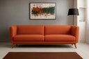 Ver imagem 1 de Sofá Dekorien Luminne 230cm Linho Ferrugem Sala Premium