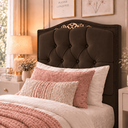 Ver imagem 5 de Cabeceira Cama Solteiro Greta 90cm Estofada Suede Design Clássico