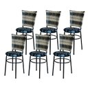 Ver imagem 1 de 6 Cadeiras para Cozinha Preta Hawai Cappuccino Premium Assento Floral:floral Preto