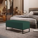 Ver mais imagens de Kit 02 Puffs Cléo W01 Base Ferro 90 Cm Suede Verde Musgo