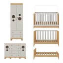 Ver mais imagens de Quarto de Bebê Completo com Berço Americano 3 em 1 Suspiro Multimóveis Mp4628 Madeirado/off White