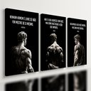 Ver imagem 4 de Kit 3 Quadro Decorativo Estoicismo Filosofia Sêneca Grécia 28x20cm