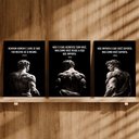 Ver imagem 3 de Kit 3 Quadro Decorativo Estoicismo Filosofia Sêneca Grécia 28x20cm