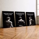 Ver imagem 2 de Kit 3 Quadro Decorativo Estoicismo Filosofia Sêneca Grécia 28x20cm