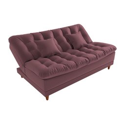 Sofá Cama 3 Lugares 1,85 Mts Duda Matrix Rosê - 3
