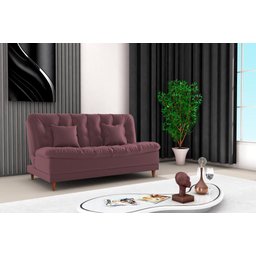 Sofá Cama 3 Lugares 1,85 Mts Duda Matrix Rosê - 2