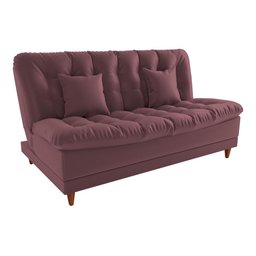 Sofá Cama 3 Lugares 1,85 Mts Duda Matrix Rosê - 1