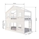 Ver imagem 4 de Beliche Montessoriano Casinha Dos Sonhos com Fechamento Inferior em Madeira Maciça Branco