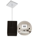 Ver imagem 1 de Lustre Pendente de Cupula Quadrada Organza Marrom