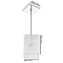 Ver imagem 5 de Lustre Pendente de Cupula Quadrada Organza Marrom