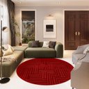 Ver imagem 4 de Tapete Redondo Sala 2,00x2,00 Italia Macio Design Elegante Vermelho