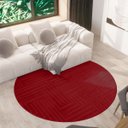 Ver imagem 1 de Tapete Redondo Sala 2,00x2,00 Italia Macio Design Elegante Vermelho