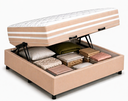 Ver imagem 1 de Kit Cama Box Baú Casal 138x188 cm + Colchão Molas Ensacada Casal 28 cm Bege Suede