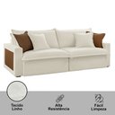 Ver imagem 7 de Sofá Dallas Linho Dois Módulos de 100cm B15 Meu Sofá Online