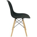 Ver imagem 2 de Cadeira Colmeia Furadinha Heloisa Eloá Charles Eames Eiffel Base Madeira - Preta Preto