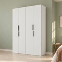 Ver imagem 1 de Guarda Roupa Casal Modulado Versa MDF 4 Portas com 6 Prateleiras e 2 Cabideiros