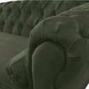 Ver imagem 3 de Recamier Sofá Divã Com Pés Retro 180X80 - Elã:Suede Verde Musgo
