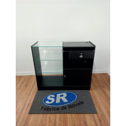 Balcão Caixa Vitrine Preto - 4