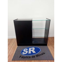 Balcão Caixa Vitrine Preto - 3
