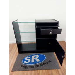 Balcão Caixa Vitrine Preto - 13