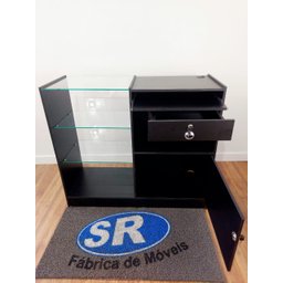 Balcão Caixa Vitrine Preto - 10