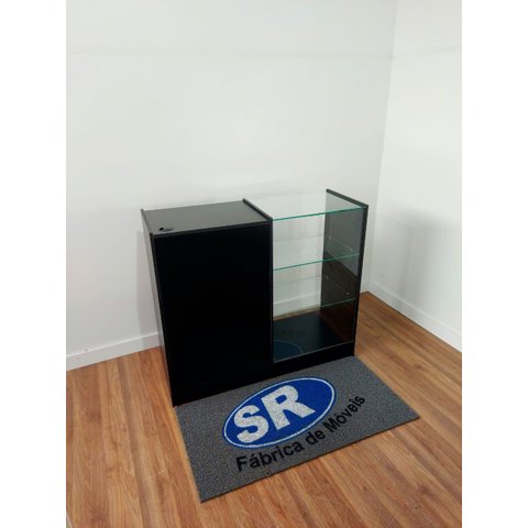 Balcão Caixa Vitrine Preto
