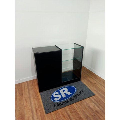 Balcão Caixa Vitrine Preto