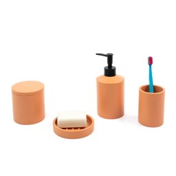 Porta sabonete líquido de resina minimal terracota - Oikos - 3