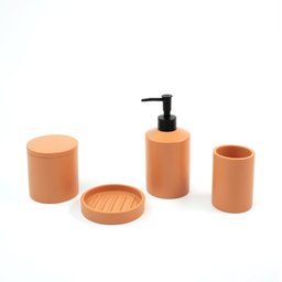 Porta sabonete líquido de resina minimal terracota - Oikos - 4