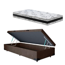 Ver imagem 6 de Cama Base Box Baú Solteiro Super Confort Suede Marrom + Colchão Solteiro Super Confort D33 24x88x188
