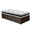 Ver imagem 2 de Cama Base Box Baú Solteiro Super Confort Suede Marrom + Colchão Solteiro Super Confort D33 24x88x188