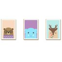 Ver imagem 6 de Kit 10 Placas MDF Infantil Bichinhos Coloridos Parede A4