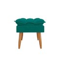 Ver imagem 6 de Kit 02 Poltronas + Namoradeira + Puff Opala Balaqui Decor Azul Turquesa