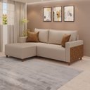 Ver imagem 1 de Sofá Linving com Chaise Confort 218cm 3 Lugares Milão