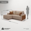 Ver imagem 3 de Sofá Linving com Chaise Confort 218cm 3 Lugares Milão