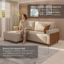 Ver imagem 4 de Sofá Linving com Chaise Confort 218cm 3 Lugares Milão
