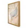 Quadro Decorativo Abstrato Mármore Branco Perolado em Moldura Caixa Tacolado Moldura Trad 1cm Branca - 5